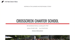 Desktop Screenshot of crosscreekcharterschool.com